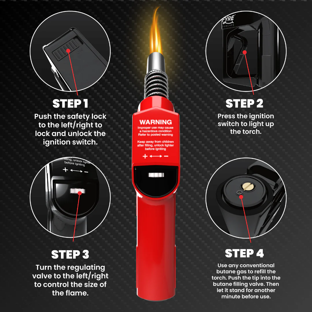 "Gas Pump" Shaped Torch Refillable and Adjustable Flame - Image 2